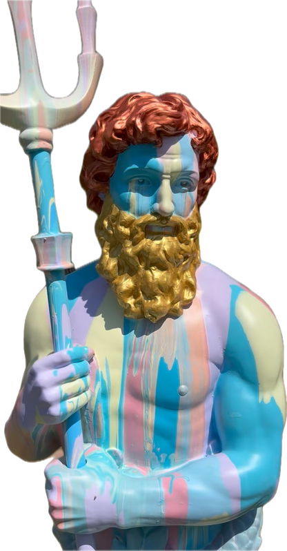 Poseidon God of the Sea Grand-Scale Statue - One-of-a-Kind Custom Art